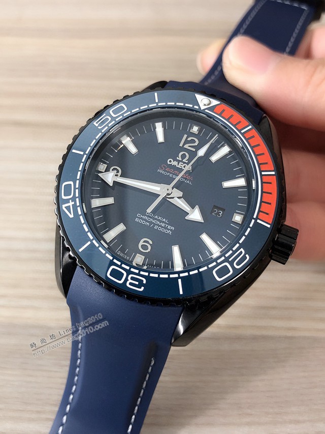 歐米茄高端手錶 OMEGA複刻海馬海洋宇宙600米三針男士腕表  gjs1962